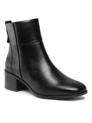 Lasocki Botki RST-MANOLA-04 Czarny. Czarne botki damskie Lasocki, ze skóry, bez obcasa, na słupku, bez zapięcia. Za 269.99 zł.