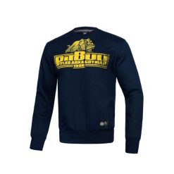 Bluza męska Pitbull TAG Arka Gdynia. Niebieskie bluzy bez kaptura męskie PITBULL, bez wzorów, sportowe, bez kołnierzyka, bez ramiączek. W wyprzedaży za 219.00 zł.