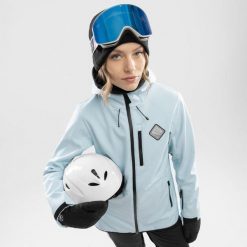 Damska kurtka snowboardowa Sporty zimowe Siroko W2-W Gelid. Niebieskie kurtki damskie SIROKO, bez wzorów, z softshellu, bez kaptura, narciarskie. Za 844.00 zł.