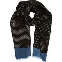 Szalik V.FRAAS, Czarno-Niebieski w Kropki, Groszki, Elegancki, Przejściowy, Męski, Cienki. Niebieskie szaliki męskie V. Fraas, bez wzorów, z materiału. Za 49.00 zł.