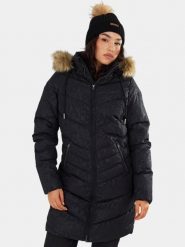 Płaszcz Zimowy Damski Fundango Puppis. Czarne płaszcze damskie Fundango, na zimę, s, bez wzorów, z futra, eleganckie. Za 649.00 zł.