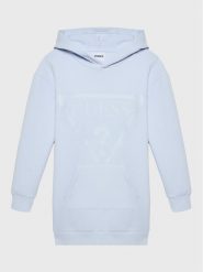 Guess Sukienka dzianinowa J2BK35 FL03S Niebieski Regular Fit. Niebieskie sukienki dziewczęce Guess, z aplikacjami, z bawełny, bez ramiączek. Za 279.99 zł.