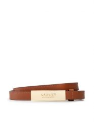 Lauren Ralph Lauren Pasek Damski New Plaque 412873090002 Brązowy. Brązowe paski damskie Lauren Ralph Lauren, bez wzorów, ze skóry. Za 299.99 zł.