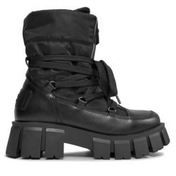 Botki Marc O'Polo. Czarne botki damskie Marc O´Polo, bez obcasa, na płaskiej podeszwie, bez zapięcia. Za 1,049.00 zł.