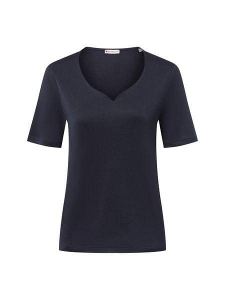 Street One Koszulka damska Kobiety Bawełna niebieski jednolity, 42. Niebieskie t-shirty damskie Street One, bez wzorów, z bawełny, bez kołnierzyka. Za 129.95 zł.