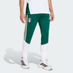 Spodnie Italy 26 Tiro Training. Zielone spodnie materiałowe męskie Adidas, bez wzorów, sportowe. Za 279.00 zł.