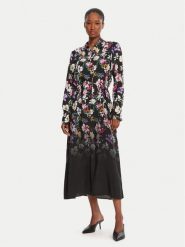Desigual Sukienka koszulowa Camisero Acrilica 25WWVW11 Czarny Regular Fit. Czarne sukienki damskie Desigual, s, bez wzorów, z wiskozy, bez kołnierzyka, bez ramiączek, koszulowe. Za 579.99 zł.
