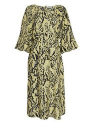 MOSS COPENHAGEN Sukienka "Theresia Taila" w kolorze zielonym rozmiar: L/XL. Zielone sukienki damskie MOSS COPENHAGEN, l, bez wzorów, z tkaniny, bez kołnierzyka, bez ramiączek, midi. Za 157.73 zł.