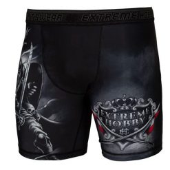 Spodenki Vale Tudo do MMA męskie EXTREME HOBBY HUSARZ. Czarne szorty męskie EXTREME HOBBY, z elastanu, bez kołnierzyka. Za 179.00 zł.