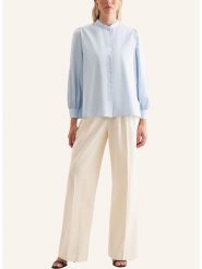 Seidensticker Bluzka w kolorze błękitno-białym rozmiar: 46. Niebieskie bluzki damskie Seidensticker, bez wzorów, z bawełny, bez kołnierzyka, bez ramiączek. Za 165.31 zł.