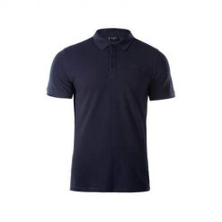 Koszulka sportowa męska Hi-Tec Romso. Niebieskie t-shirty sportowe męskie Hi-tec, m, z bawełny, bez ramiączek. Za 80.15 zł.