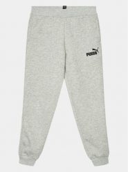 Puma Spodnie dresowe Ess 587038 Szary Regular Fit. Szare spodnie dziewczęce Puma, z bawełny. Za 99.99 zł.