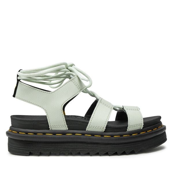 Sandały Dr. Martens. Białe sandały damskie Dr. Martens, bez wzorów, bez obcasa, na płaskiej podeszwie. Za 359.99 zł.