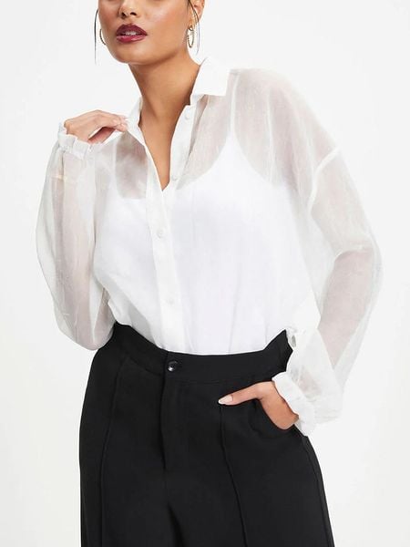 LA Angels Koszula w kolorze kremowym rozmiar: M. Brązowe koszule damskie LA Angels, m, bez wzorów, bez kołnierzyka, bez ramiączek. Za 110.55 zł.