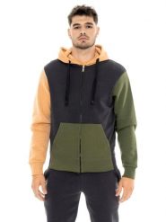 Bluza Herren-Winter-Kapuzens z Reißverschluss, Leone 1947 Color Block. Szare bluzy sportowe męskie LEONE 1947 APPAREL, na zimę, m, z bawełny. Za 383.11 zł.