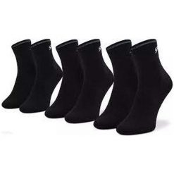 Skarpetki sportowe dla dorosłych 3PPK Unisex Mesh Ventilation Quarter Socks. Czarne skarpetki damskie Skechers, bez wzorów, z bawełny. Za 29.99 zł.