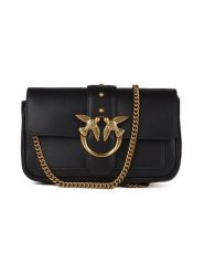 Pinko Skórzana torebka w kolorze czarnym - 20 x 12 x 4 cm rozmiar: onesize. Czarne torebki klasyczne damskie Pinko, bez wzorów, z materiału, bez dodatków. Za 792.53 zł.
