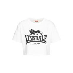 Damska przycięta koszulka Lonsdale Gutch Common. Białe t-shirty damskie Lonsdale, bez wzorów, bez kołnierzyka. Za 121.00 zł.