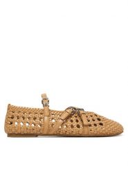 MICHAEL Michael Kors Baleriny Indy Flex 40S6IDFP1L Beżowy. Brązowe baleriny damskie MICHAEL Michael Kors, bez wzorów, ze skóry, bez obcasa. Za 739.99 zł.