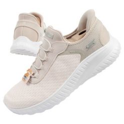 Buty Skechers 17504/OFWT beżowy. Brązowe buty sportowe na co dzień damskie bez wzorów, z materiału. Za 536.13 zł.