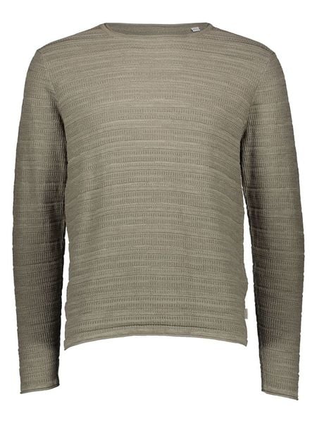 Jack & Jones Sweter "Duke" w kolorze khaki rozmiar: M. Brązowe swetry męskie Jack & Jones, m, bez wzorów, bez kołnierzyka. Za 101.47 zł.