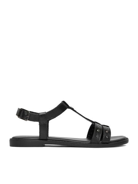 Lasocki Sandały CEO-RST-5551-03 Czarny. Czarne sandały damskie Lasocki, bez wzorów, ze skóry, bez obcasa, na płaskiej podeszwie. Za 159.99 zł.