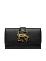 Just Cavalli Portfel 80RA5PA5 ZSA89 Czarny. Czarne portfele damskie Just Cavalli, bez wzorów, ze skóry. Za 409.99 zł.
