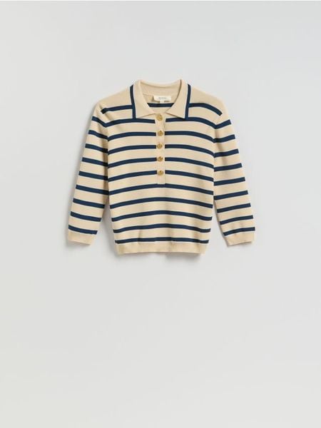 Sweter z wiskozą - wielobarwny. Swetry klasyczne damskie Reserved, l, z dzianiny, bez kołnierzyka. Za 169.99 zł.