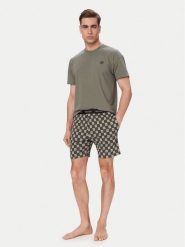 HUGO Piżama Aaron 50556777 Zielony ciemny Regular Fit. Zielone piżamy męskie Hugo, l, bez wzorów, z bawełny, bez ramiączek. Za 499.99 zł.