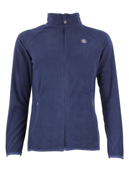 Peak Mountain Kurtka polarowa "Afonor" w kolorze granatowym rozmiar: XL. Niebieskie kurtki damskie Peak Mountain, xl, z aplikacjami, z materiału, bez kaptura. Za 113.36 zł.