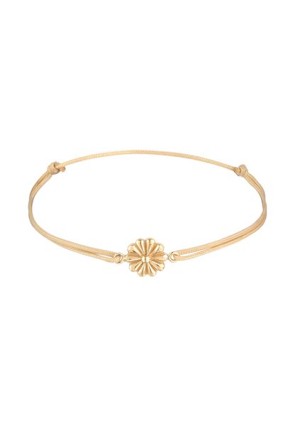 Elli Damski wisior kwiatowy z nylonem w pozłacanym srebrze próby 925 Sterling Silver Bransoletki 1 ct. Szare bransoletki damskie Elli, pozłacane. Za 203.99 zł.