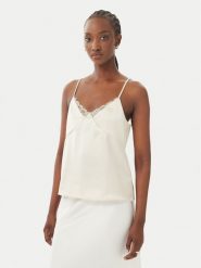 ONLY Top Faraya 15380254 Beżowy Regular Fit. Brązowe topy damskie Only, xl, bez wzorów, z syntetyku, bez ramiączek. Za 99.99 zł.