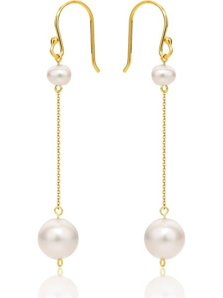 Diamant Exquis Złote kolczyki z perłami rozmiar: onesize. Białe kolczyki damskie Diamant Exquis, z perłą, złote, z zapięciem typu bigiel. Za 652.99 zł.