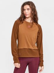 Craft Koszulka funkcyjna "ADV Trail Wool" w kolorze jasnobrązowym rozmiar: M. Brązowe bluzki sportowe damskie Craft, m, bez wzorów, z wełny, bez ramiączek. Za 217.99 zł.