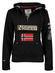 Geographical Norway Bluza "Gymclass" w kolorze czarnym rozmiar: M. Czarne bluzy z kapturem damskie Geographical Norway, m, z bawełny. Za 122.96 zł.