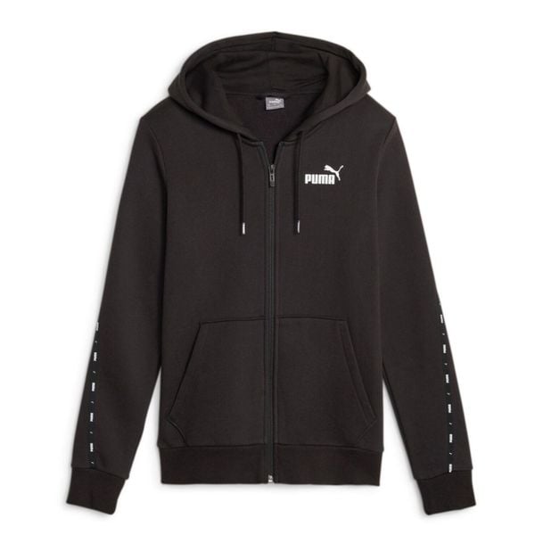 Bluza Sportowa Damska Puma Ess Tape Fz Fl. Czarne bluzy sportowe damskie Puma, s, bez wzorów, bez ramiączek, z kapturem. Za 231.05 zł.