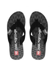 Quiksilver Japonki EO-DUNE CQ10036MBVH Czarny. Czarne klapki i japonki męskie Quiksilver, ze skóry. Za 109.99 zł.