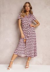 Fuksjowa Sukienka Mamci Koszulowa Wiązana w Pasie Maevana. Czerwone sukienki damskie Renee, na co dzień, l, bez wzorów, z wiskozy, eleganckie, bez kołnierzyka, bez ramiączek, maxi, koszulowe. W wyprzedaży za 146.99 zł.