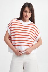 Sweter damski w paski JOOP!. Swetry klasyczne damskie Joop!, xs, bez kołnierzyka. W wyprzedaży za 501.75 zł.