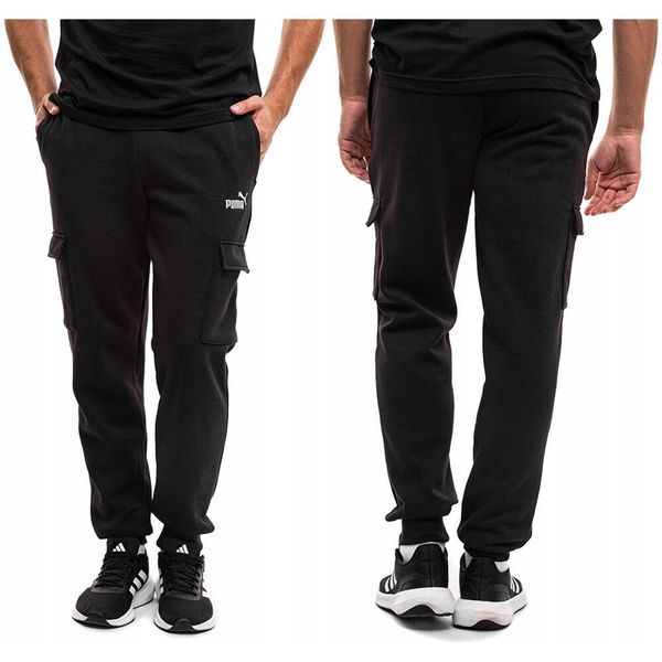 Spodnie Dresowe Męskie PUMA Cargo Sportowe Dresy Bawełniane Czarne. Czarne spodnie sportowe męskie Puma, z bawełny. Za 171.00 zł.