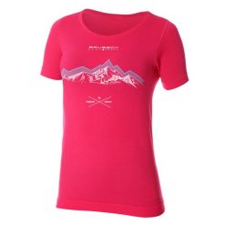 Koszulka turystyczna OUTDOOR WOOL PRO z wełną merino Damska. Szare t-shirty damskie Brubeck, l, bez wzorów, z poliamidu, bez kołnierzyka. Za 224.99 zł.