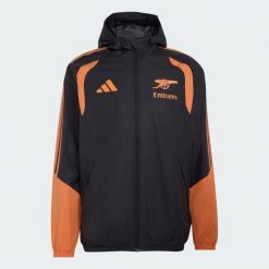 Kurtka Arsenal FC 26/27 Tiro All Weather. Czarne kurtki męskie Adidas, s, bez wzorów, z materiału, klasyczne, bez kaptura. Za 502.57 zł.