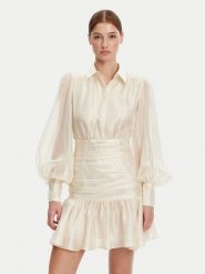 Bardot Sukienka koktajlowa 59720DB Écru Regular Fit. Sukienki damskie BARDOT, bez wzorów, z syntetyku, wizytowe, bez kołnierzyka, bez ramiączek. Za 389.99 zł.