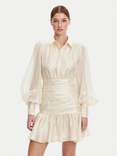 Bardot Sukienka koktajlowa 59720DB Écru Regular Fit. Sukienki damskie BARDOT, bez wzorów, z syntetyku, wizytowe, bez kołnierzyka, bez ramiączek. Za 389.99 zł.