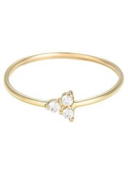 L instant d Or Złoty pierścionek "Mia" z cyrkoniami rozmiar: 58. Żółte pierścionki damskie L instant d Or, z cyrkonią, złote. Za 413.99 zł.