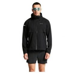 Kurtka wodoodporna Craft Pro Hydro 3. Czarne kurtki treningowe męskie Craft, na zimę, bez wzorów, do biegania. Za 765.50 zł.