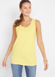 Długi top (5 sztuk). Czerwone topy damskie bonprix, bez wzorów, z bawełny, bez kołnierzyka. Za 129.99 zł.
