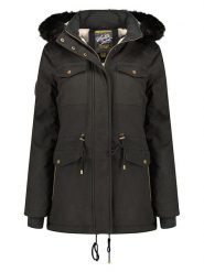 Geographical Norway Parka "Celeste" w kolorze czarnym rozmiar: L. Czarne parki damskie Geographical Norway, l, bez wzorów. Za 198.10 zł.