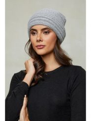 Soft Cashmere Czapka w kolorze szarym rozmiar: onesize. Szare czapki zimowe damskie Soft Cashmere, z materiału. Za 111.95 zł.