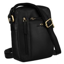 Listonoszka męska Peterson PTN YP002-OPU czarna. Czarne saszetki męskie ze skóry. Za 199.99 zł.